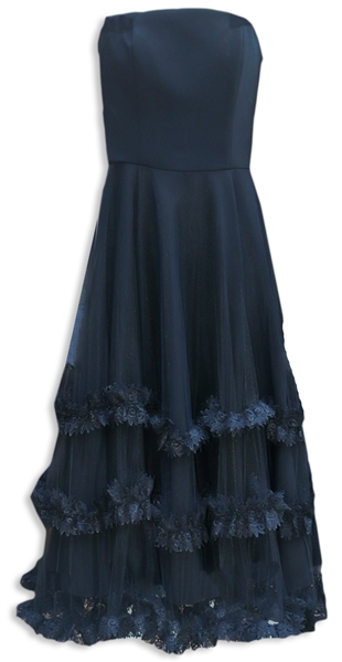 Debra Messing Black Cocktail Dress by Designer Christian Siriano